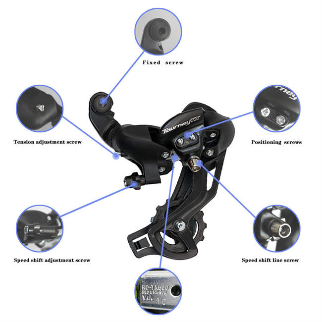 Shimano Bike Rear Derailleur RD-TX800 7/8 Speed Direct Mount for Mountain Bicycle (Black)