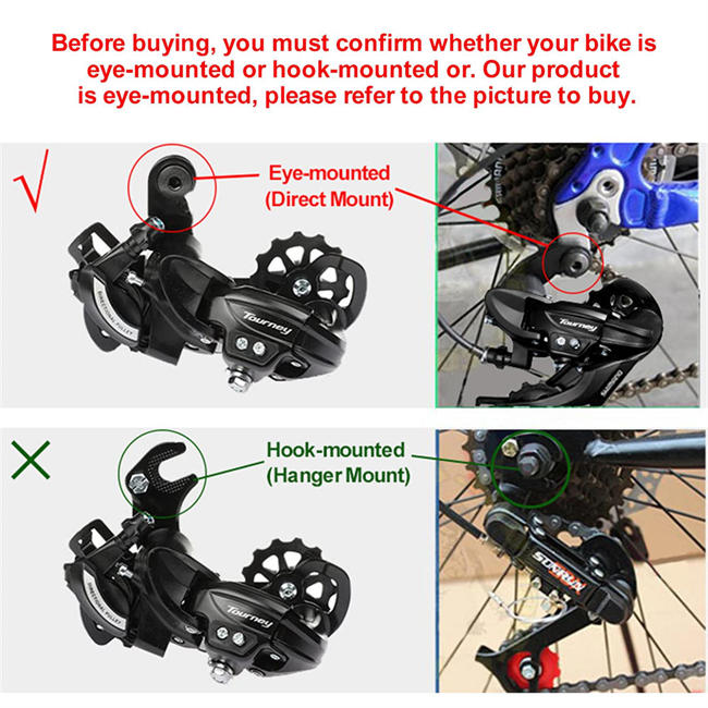 Shimano Bike Rear Derailleur RD-TX800 7/8 Speed Direct Mount for Mountain Bicycle (Black)