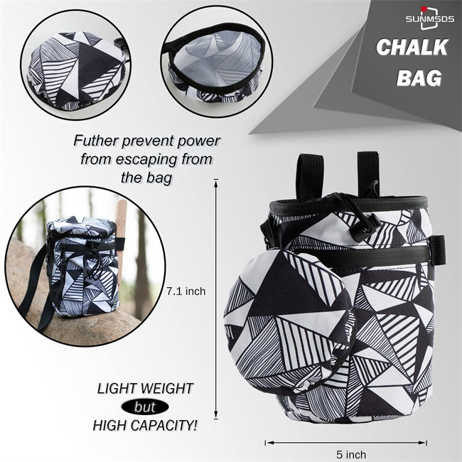 4 Chalk Bag + Refillable Chalk Ball + Liquid Chalk + Rock Climbing Brush, Chalk Bag for Rock Climbing, Bouldering, Weightlifting, Gym, Chalk Equipment Accessories, Multi